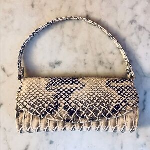 Elegant Snake Skin Small Theater Clutch